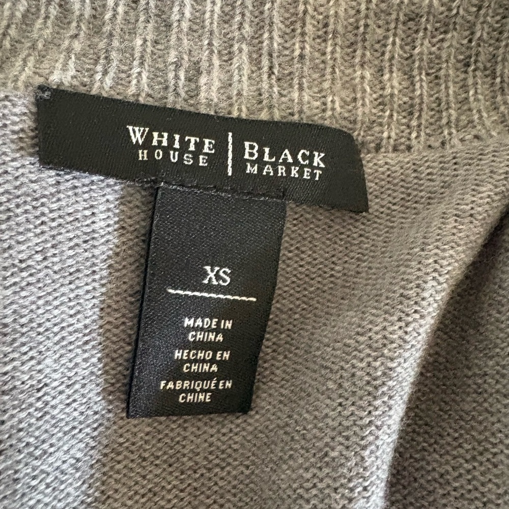 White House Black Market Soft Gray Cardigan - Picture 4 of 4